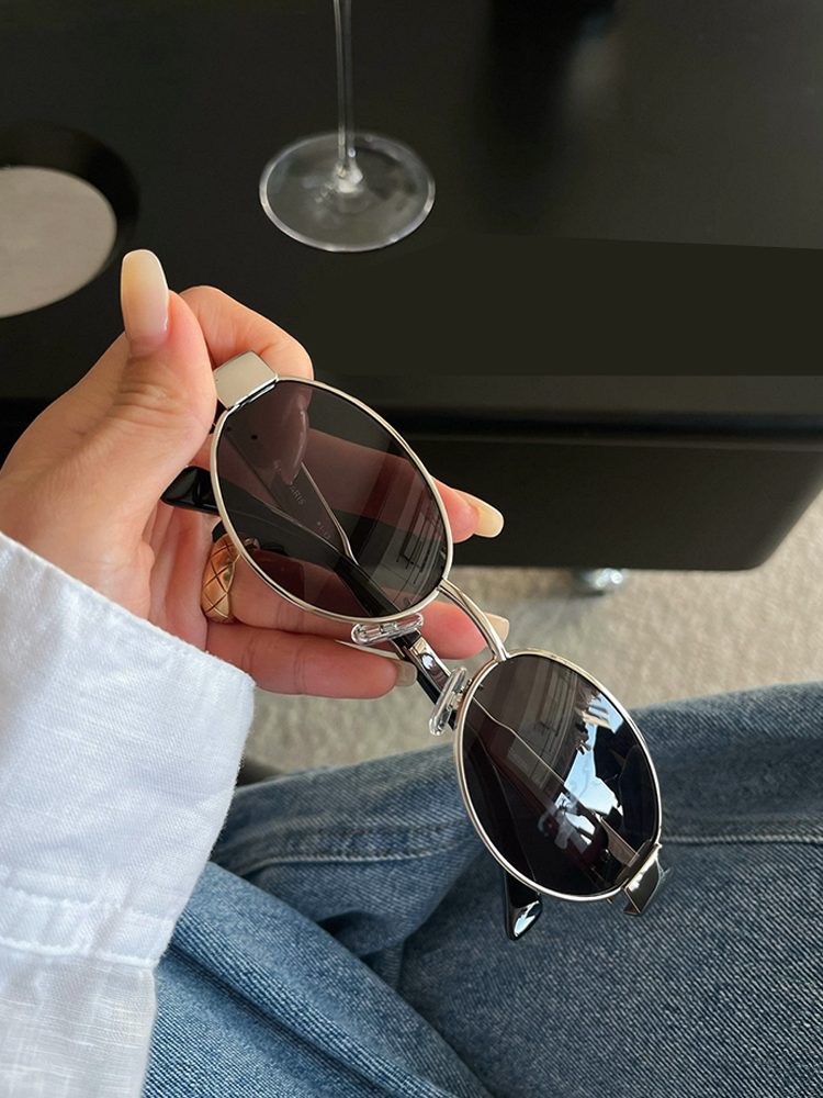 Old Money Cat-Eye Vintage Sunglasses UV400 Metal Frame Shades