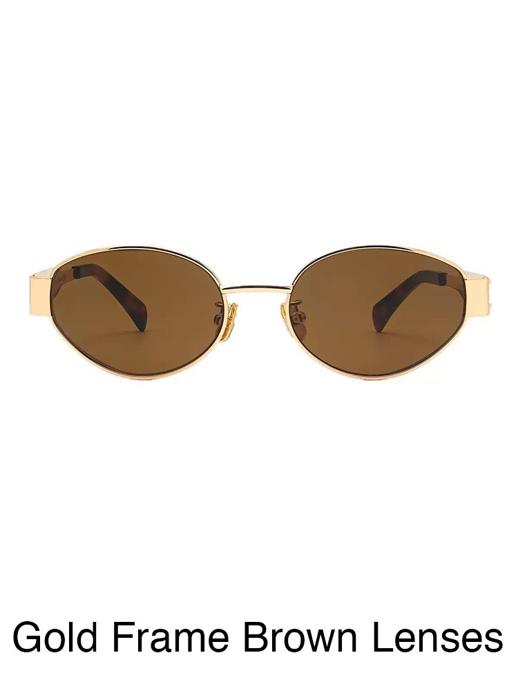 Old Money Cat-Eye Vintage Sunglasses UV400 Metal Frame Shades