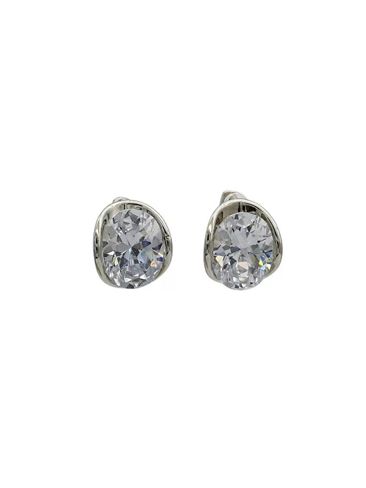 2 Carat Moissanite Studs & Hoop Earrings, S925 Sterling Silver Gold Plated, Hypoallergenic & Sleep-Friendly Daily Jewelry, GRA Certified