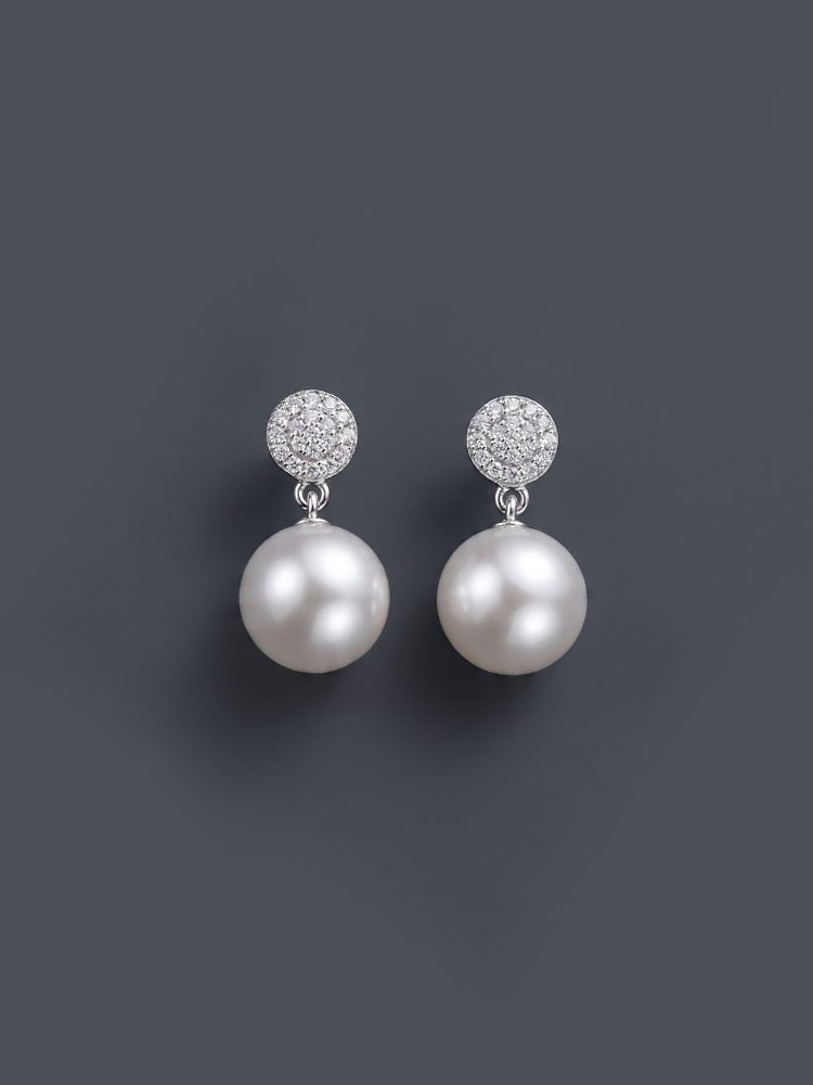 Elegant Pearl Clip-On Earrings, S925 Sterling Silver Post Design, Non-Pierced Earrings for Women