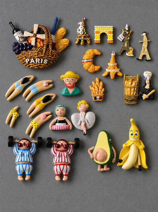 Paris gift fridge magnet set