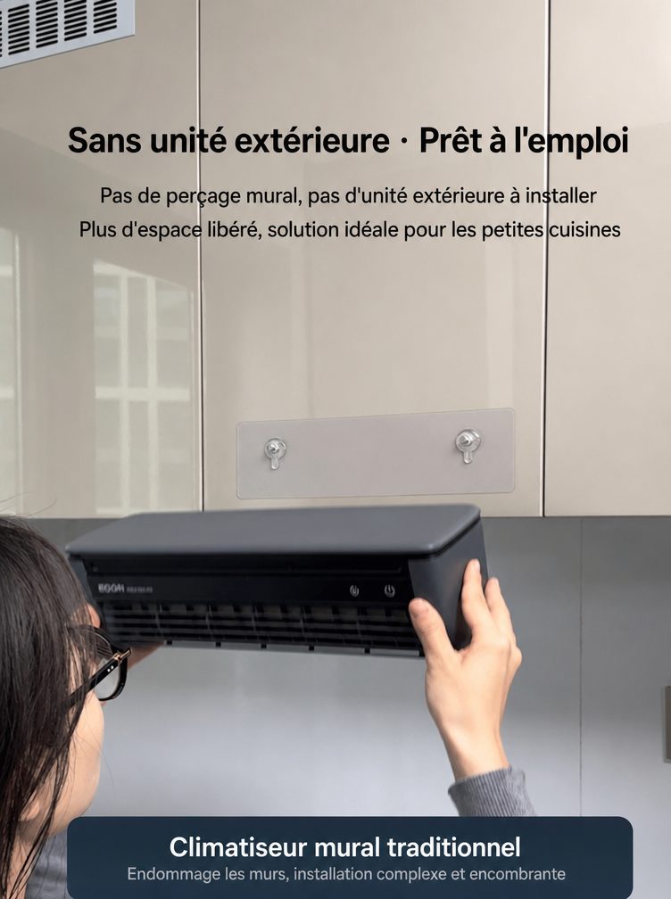 Refroidisseur d'air portable de cuisine avec refroidissement à semi-conducteurs | Livraison en 4 à 7 jours