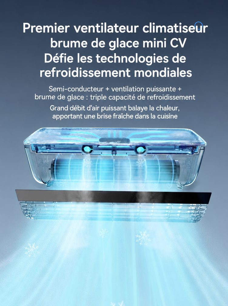 Refroidisseur d'air portable de cuisine avec refroidissement à semi-conducteurs | Livraison en 4 à 7 jours