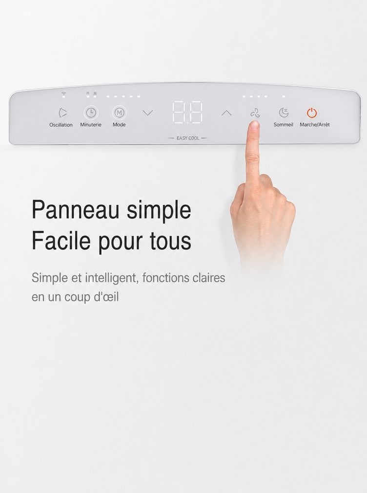 Delivery to France in 10-15 days | 18000 BTU Smart Portable Air Conditioner with Heat Pump – No Outdoor Unit Required