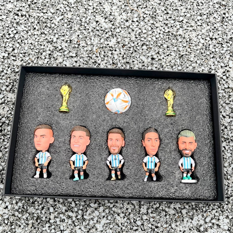 2026 Football Fan Desk & Car Decor Set – USA Canada Mexico Theme Collectible Figurines & Party Display Ornaments Gift