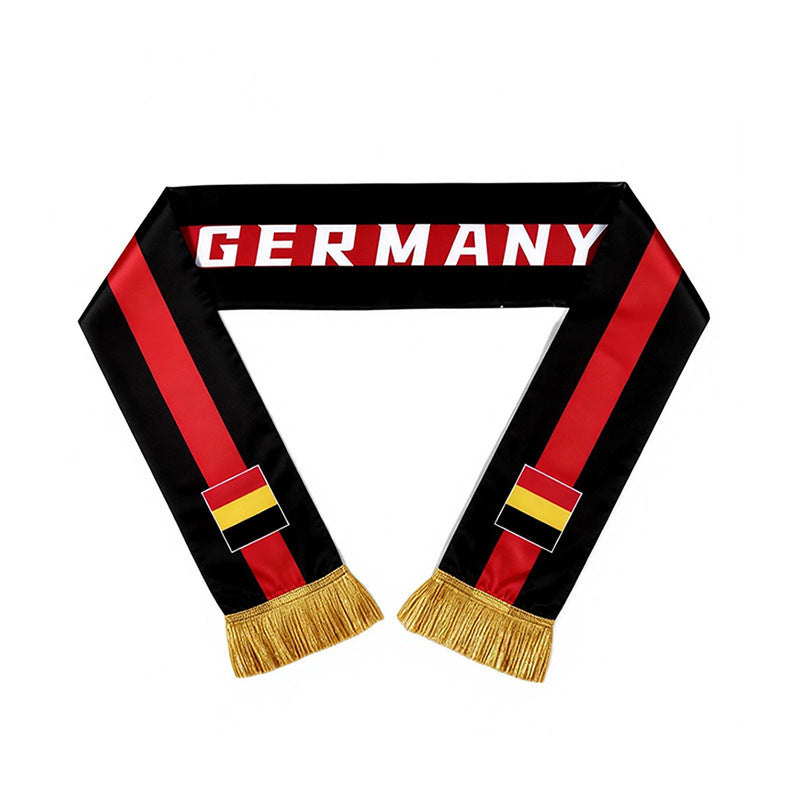 2026 Football Fan Scarf – Polyester Supporter Scarf with Custom Logo, Team Spirit Cheer Scarf for Sports Events and Fan Parties