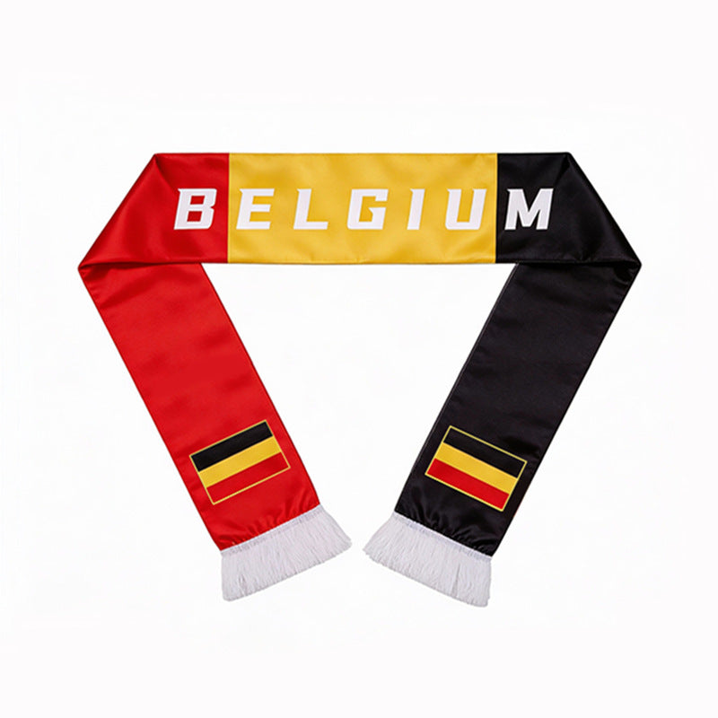 2026 Football Fan Scarf – Polyester Supporter Scarf with Custom Logo, Team Spirit Cheer Scarf for Sports Events and Fan Parties