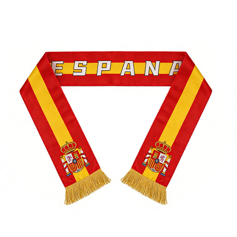 2026 Football Fan Scarf – Polyester Supporter Scarf with Custom Logo, Team Spirit Cheer Scarf for Sports Events and Fan Parties