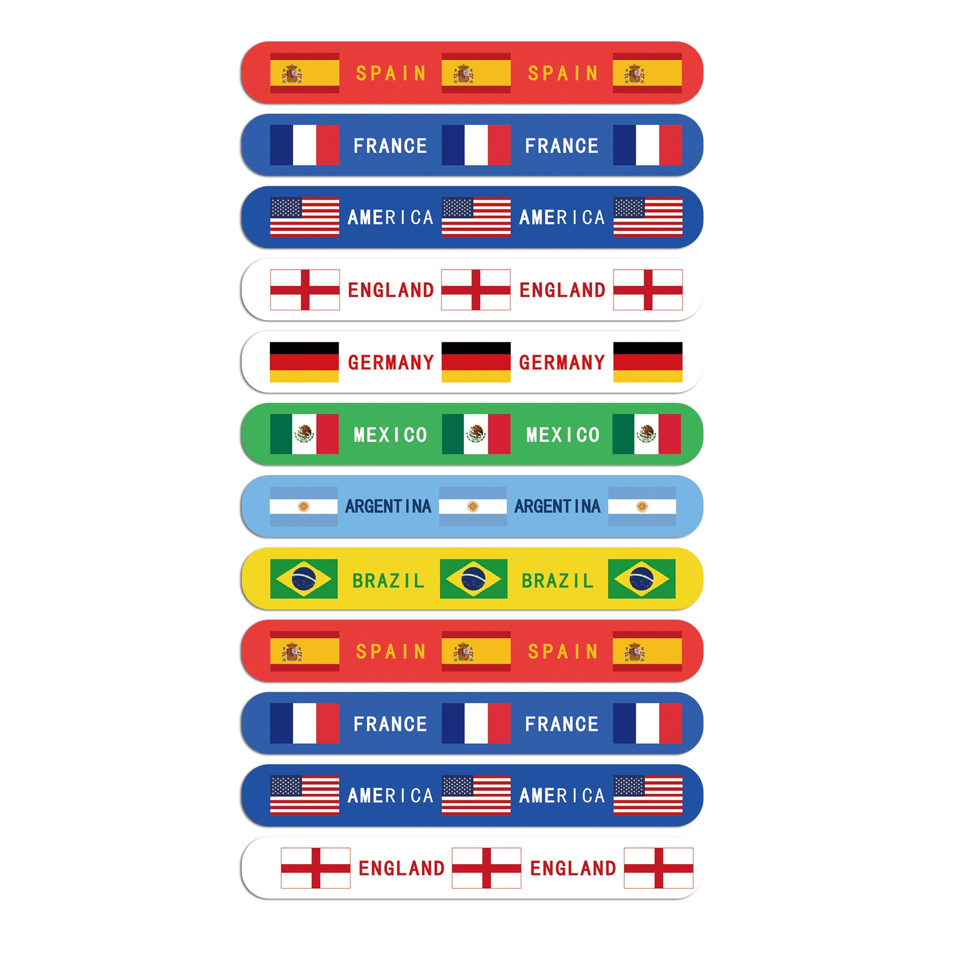2026 US-Canada-Mexico Football Slap Bracelets for Children, National Team Birthday Party Gift 
