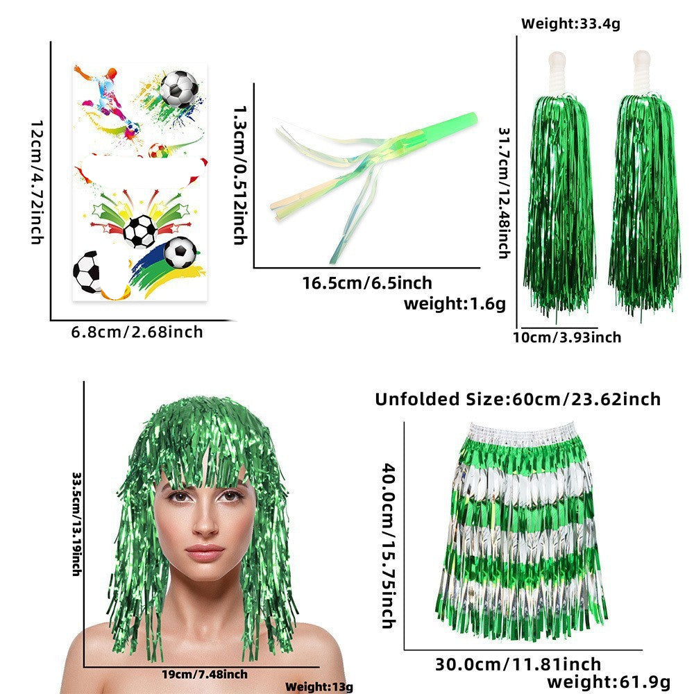 2026 USA-Canada-Mexico Football Fan Accessories Set – Headband, Earrings & Temporary Tattoo Stickers 3-Piece Supporter Kit
