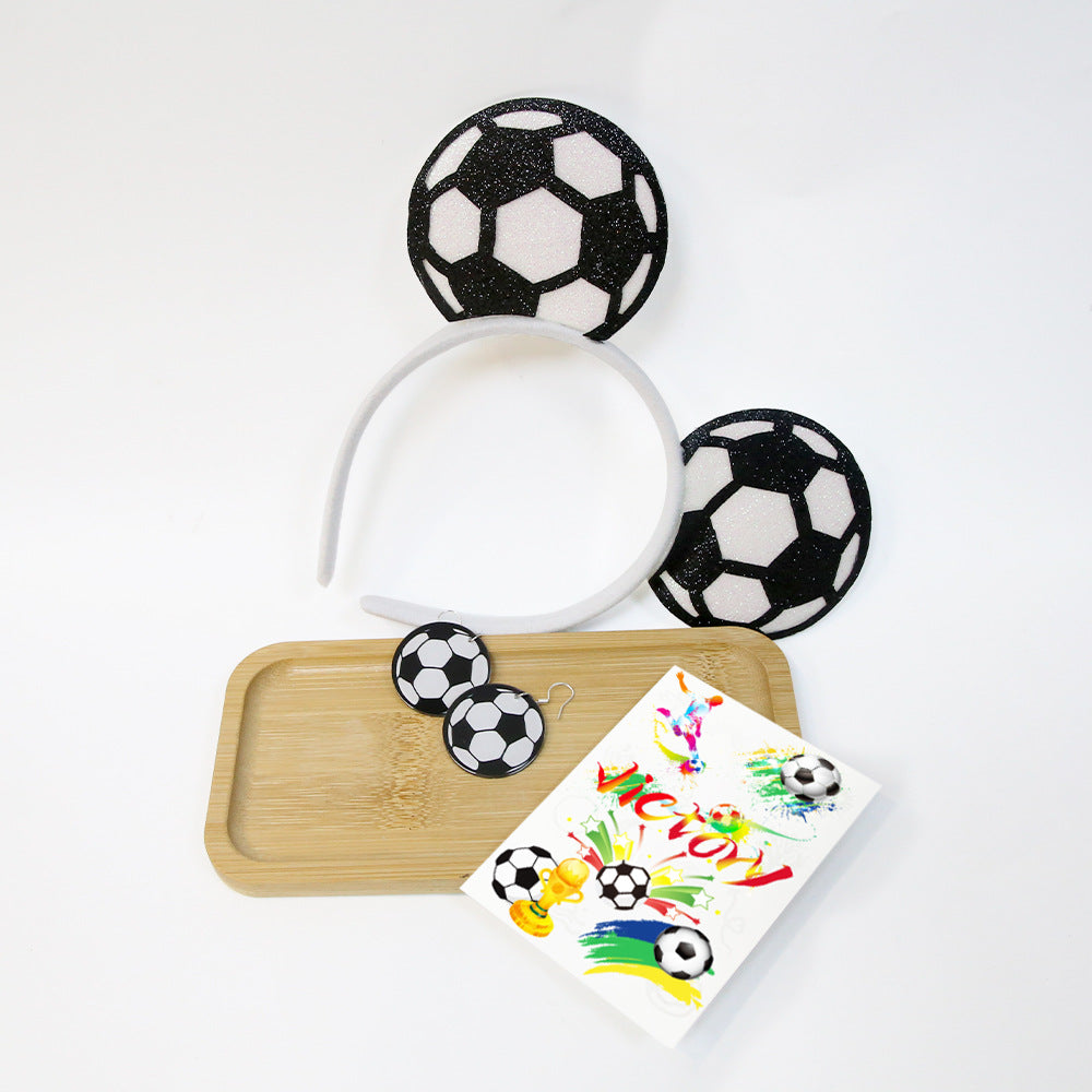 2026 USA-Canada-Mexico Football Fan Accessories Set – Headband, Earrings & Temporary Tattoo Stickers 3-Piece Supporter Kit
