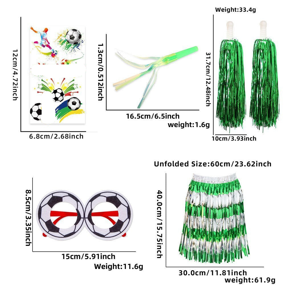 2026 USA-Canada-Mexico Football Fan Accessories Set – Headband, Earrings & Temporary Tattoo Stickers 3-Piece Supporter Kit