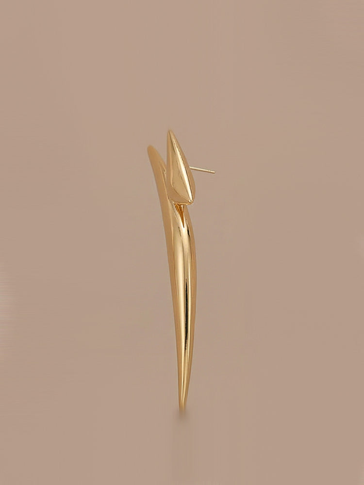 Boucles d'oreilles en métal style brutaliste