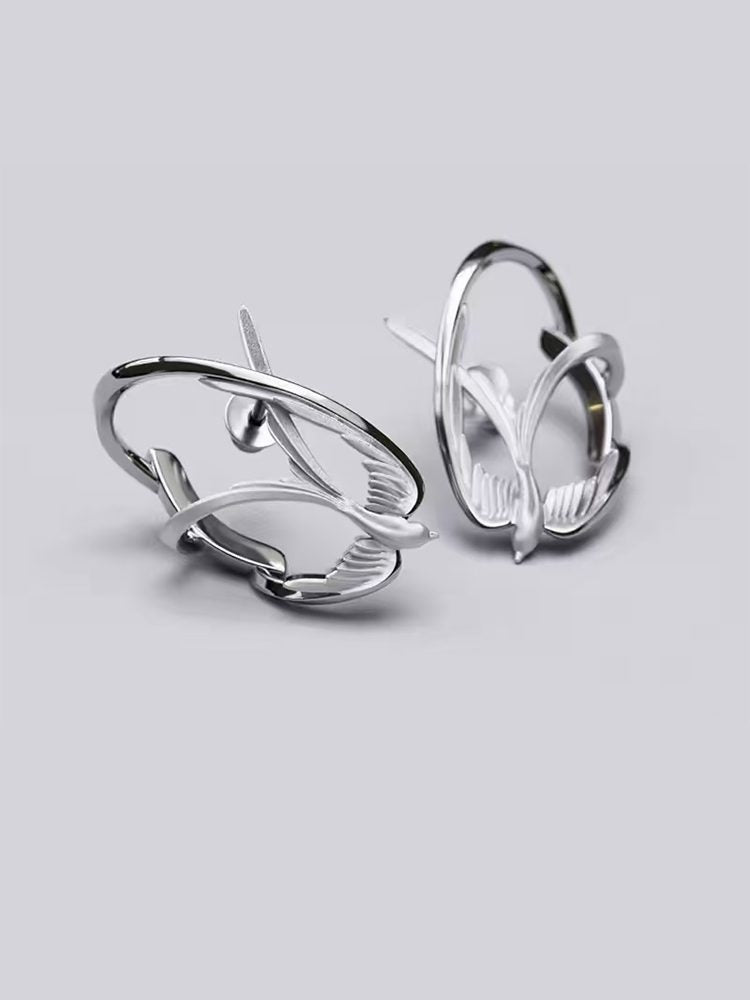 316 Stainless Steel Hypoallergenic Ear-Lobe Wrap Stud Earrings