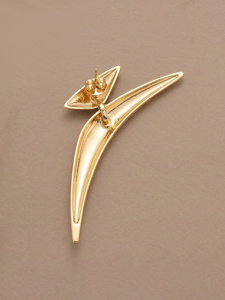 Boucles d'oreilles en métal style brutaliste