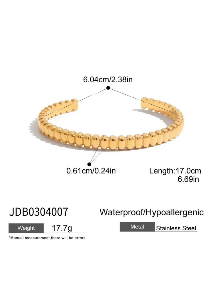 Everyday Stainless Steel Cuff (Water Resistant)