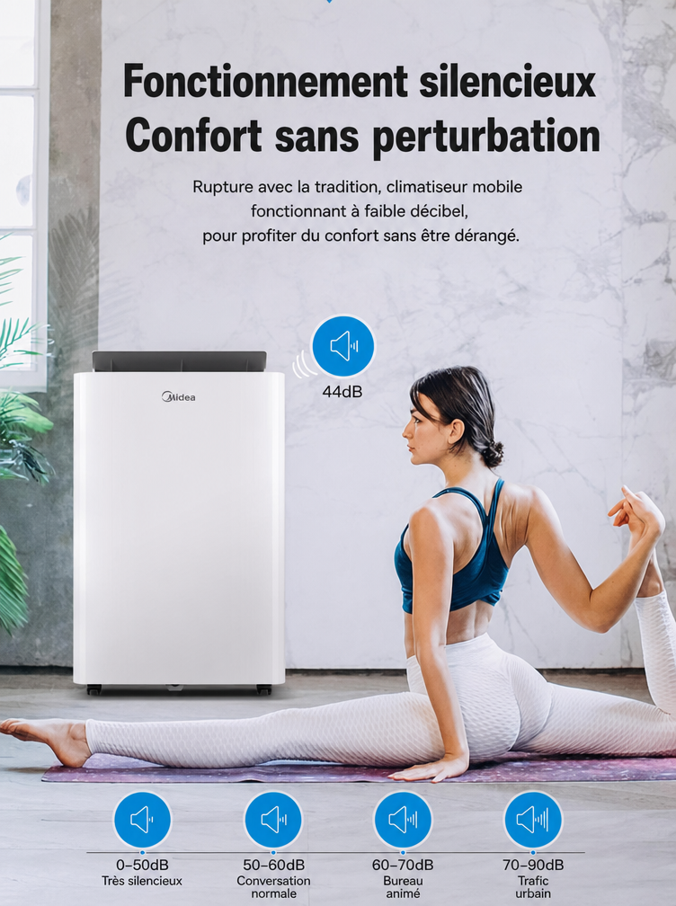 9000 BTU Low Noise Portable Air Climatiseurs portables | Delivery within 10-14 days