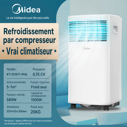 Real Compressor Portable Air Conditioner (Small 1 HP) | Ideal for 5-7 m² | 7-12 Day Delivery