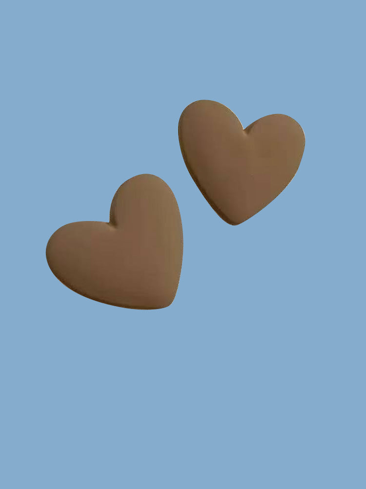 Boucles d'oreilles en acrylique colorées en forme de cœur de bonbon gélifié