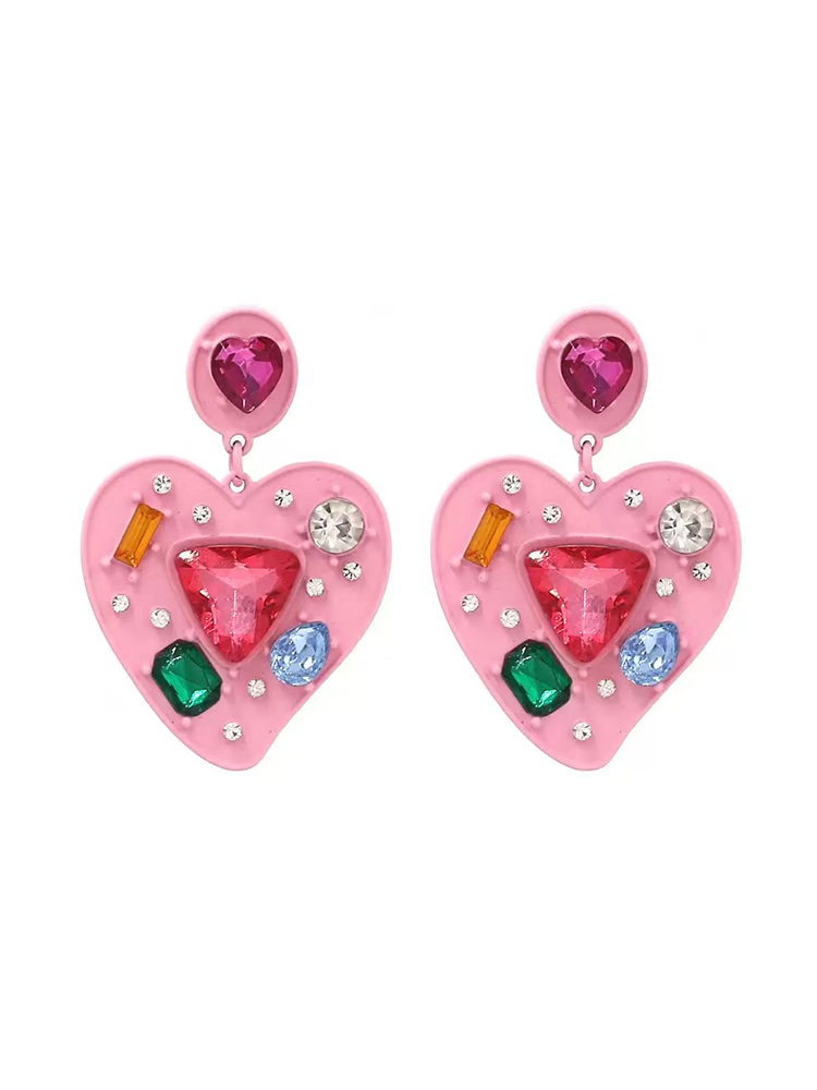 Boucles d'oreilles Pink Bingo Statement