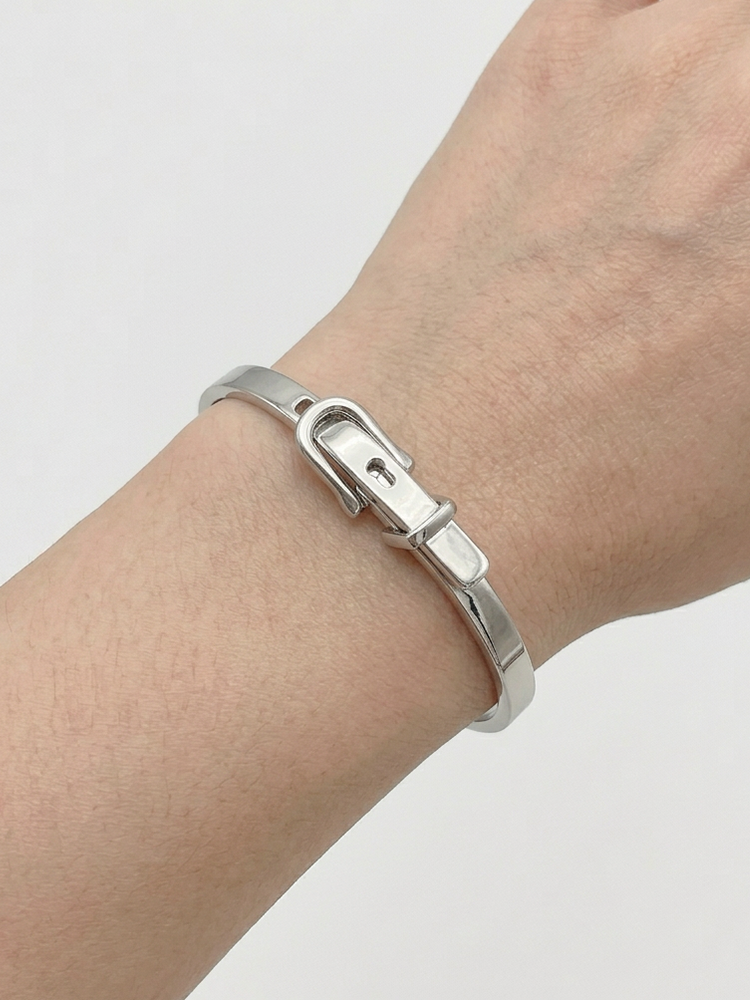 Bracelet unisexe à double anneau entrelacé