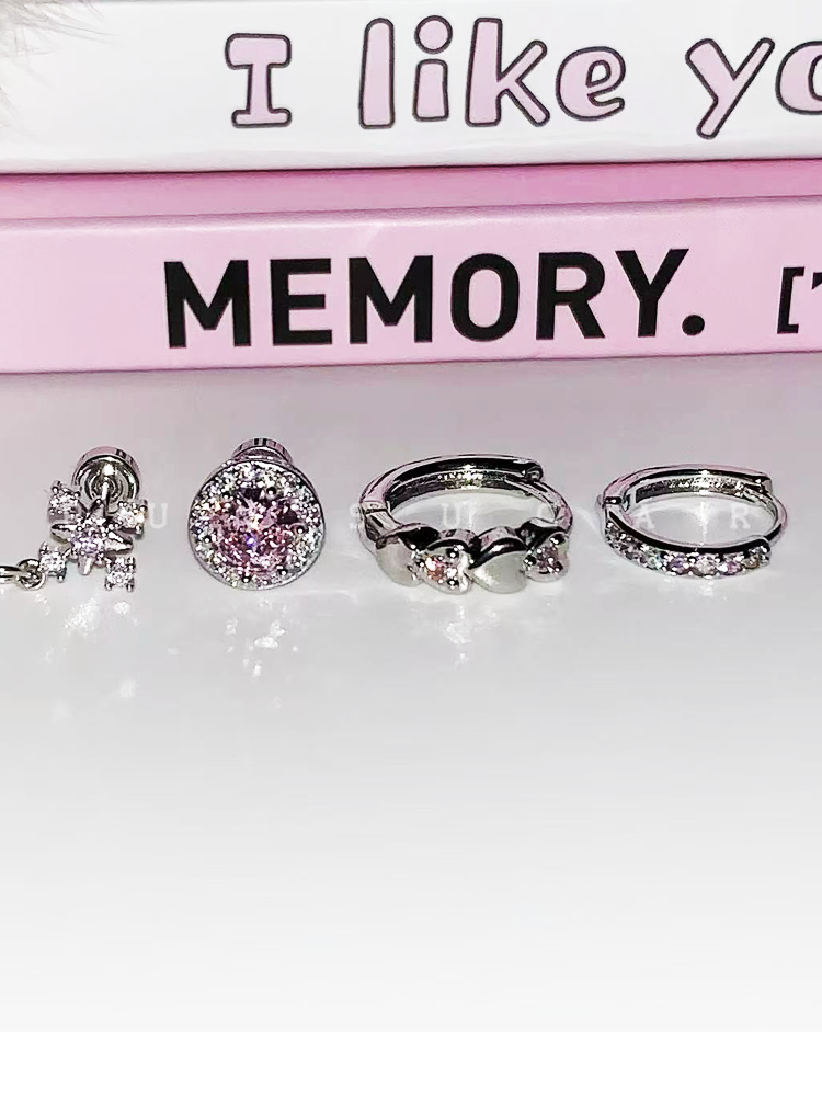 Pink Pavé 316L Surgical Steel Stud