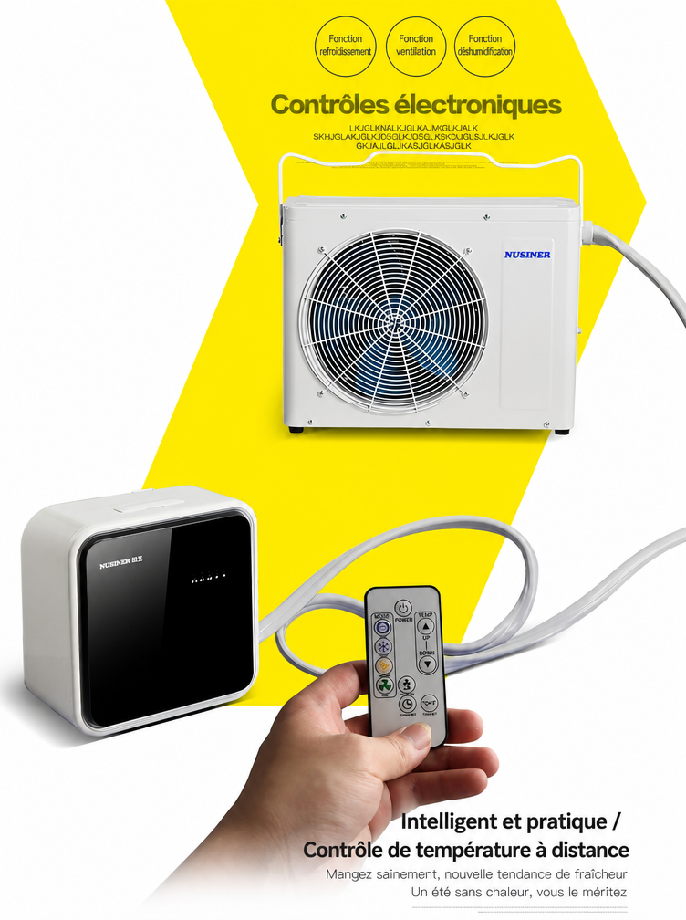 Climatiseur Split Portable Détachable (Petit 1 CV) | Pour VR, Extérieur & Maison | Ultra-Silencieux