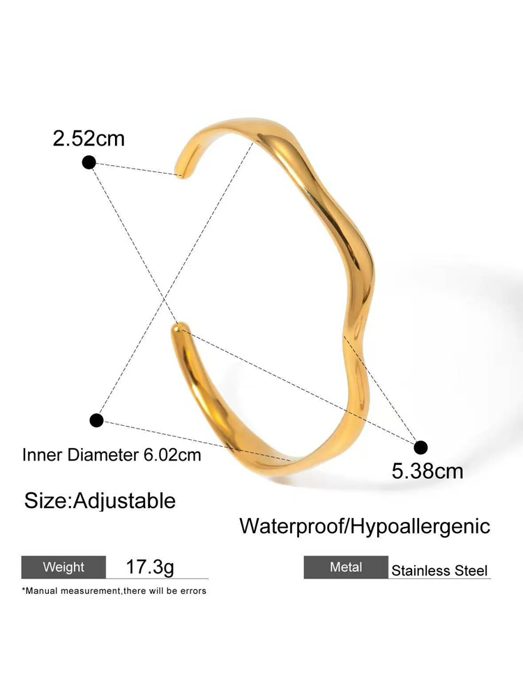 Everyday Stainless Steel Cuff (Water Resistant)