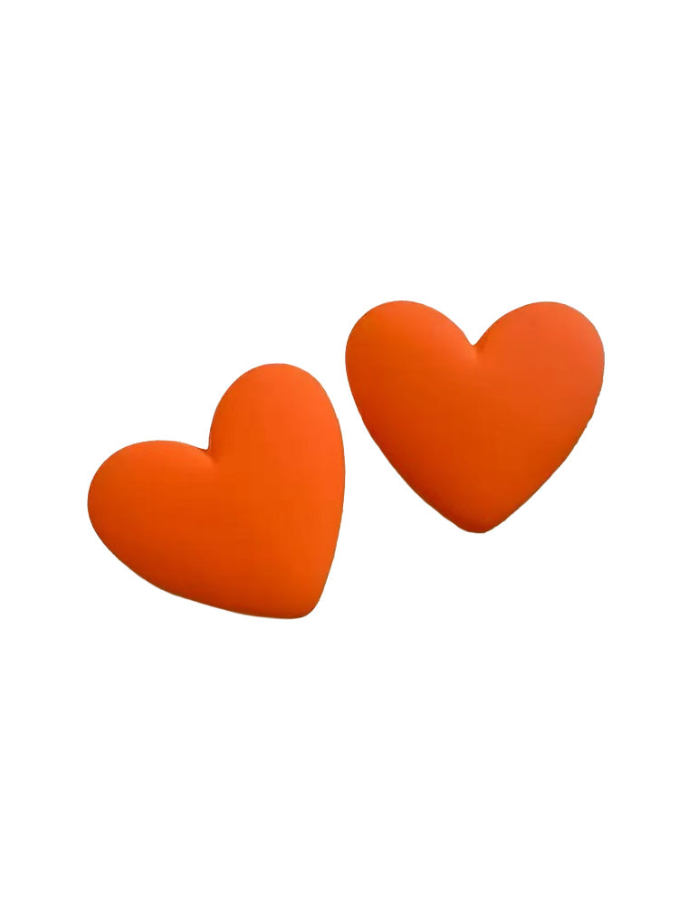 Boucles d'oreilles en acrylique colorées en forme de cœur de bonbon gélifié