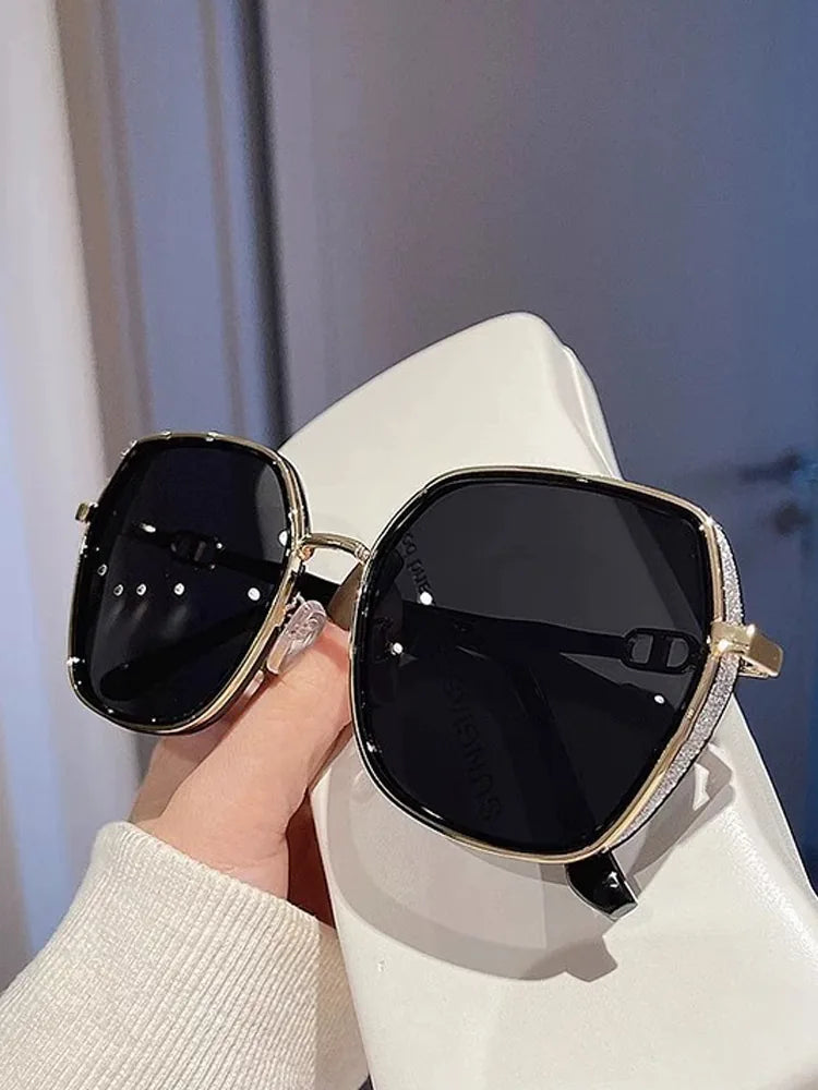 90s Fashion White Square Sunglasses for Women Y2k