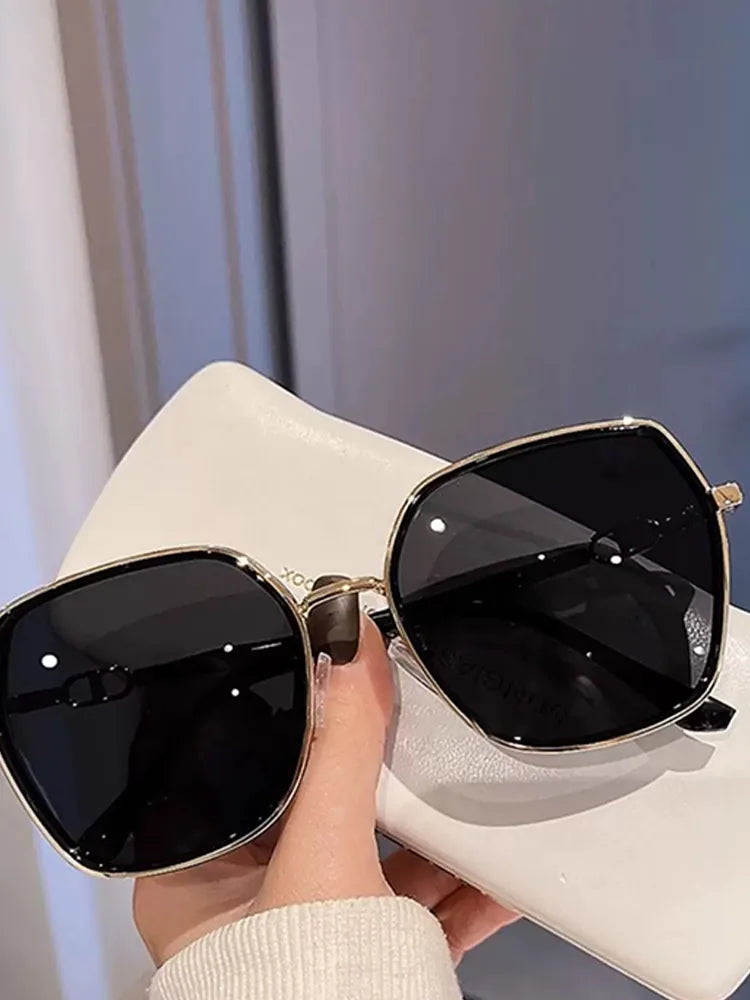 90s Fashion White Square Sunglasses for Women Y2k