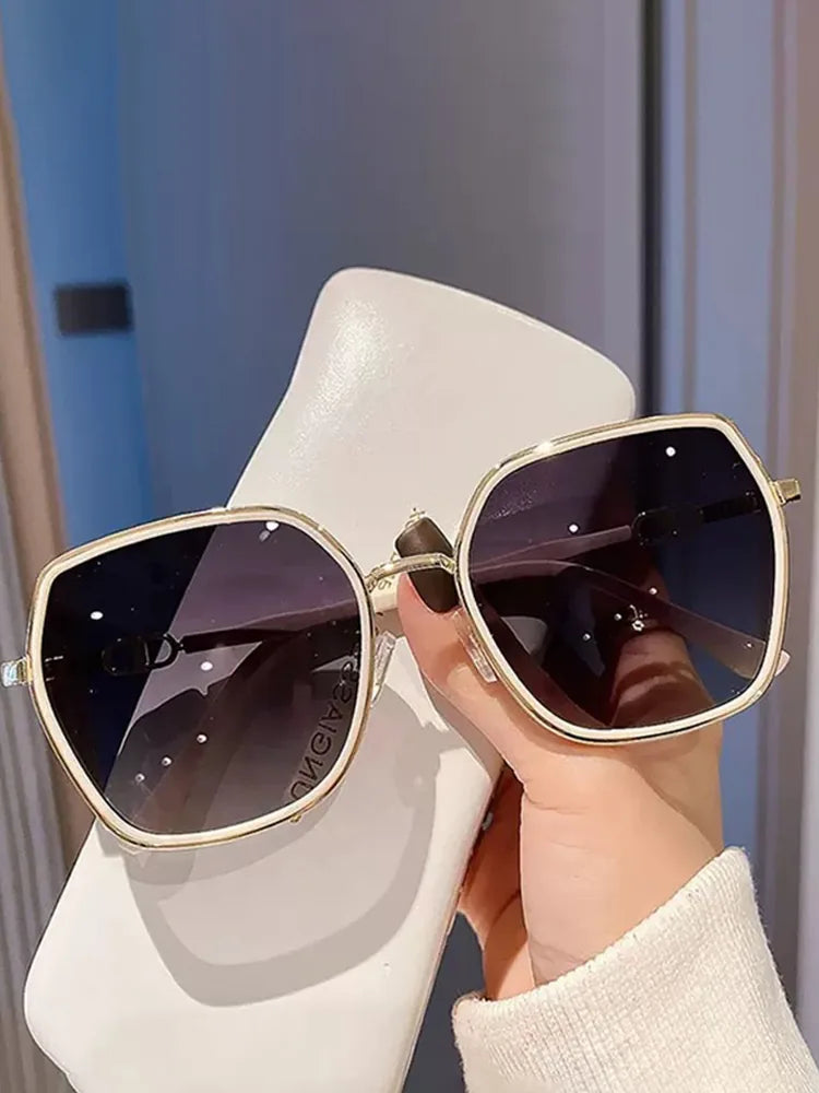 90s Fashion White Square Sunglasses for Women Y2k