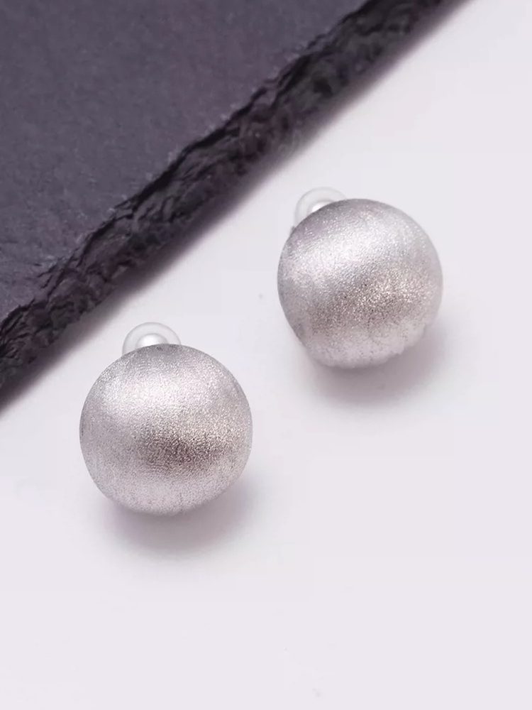 925 Sterling Silver Brushed “Light Bulb” – Non-Pierced Wedding Screw Back Clip-On Earrings