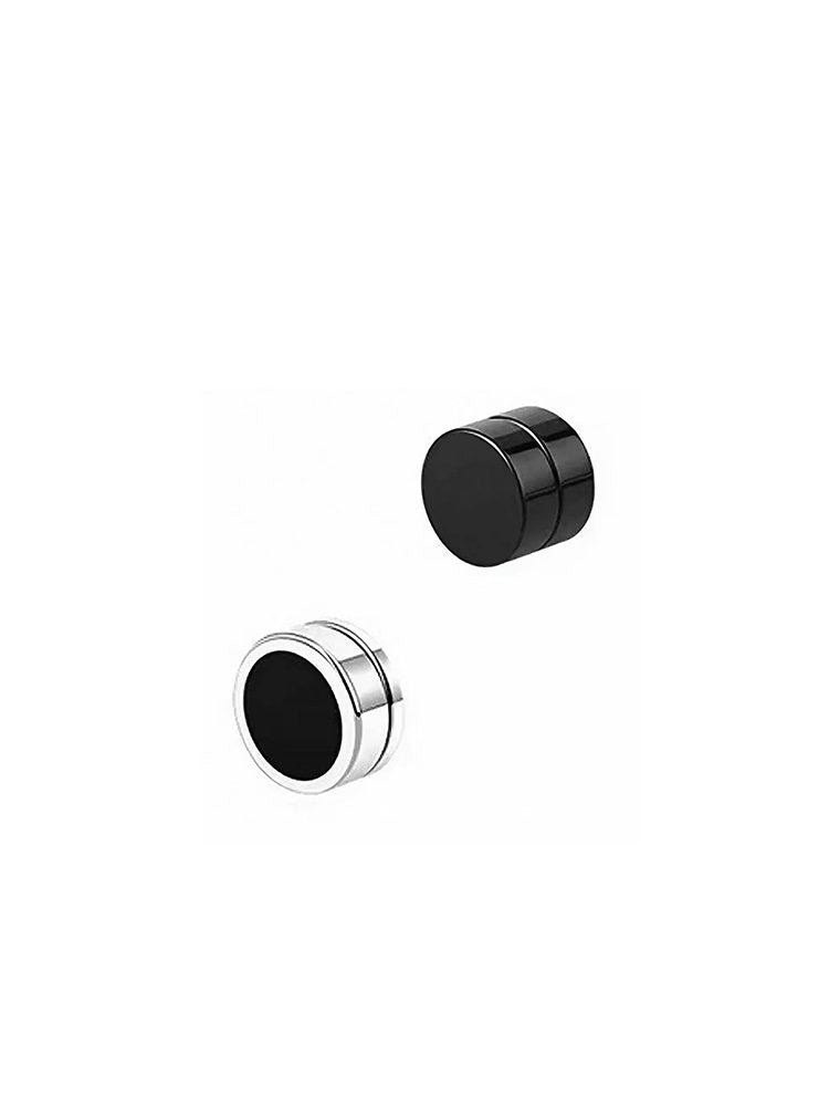 Black & Silver 6-Pair Clip-On Earrings Set No Piercing