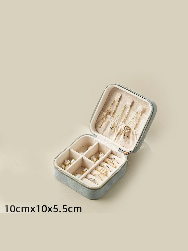 Blue Jewelry Organizer Box Gift Set