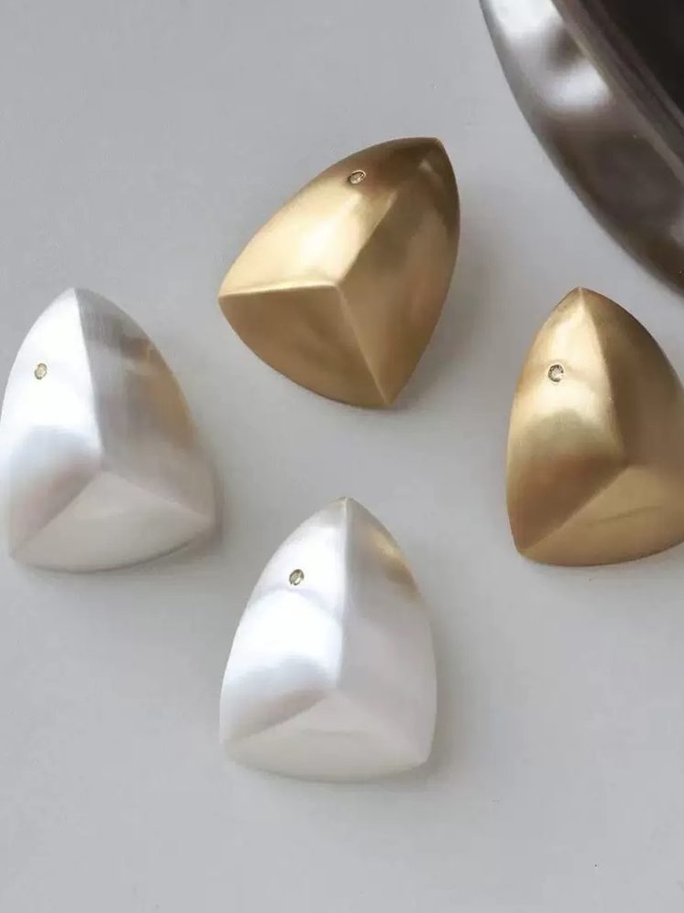 Brushed Finish Oversized Hoop Earrings – Gold Plated Statement Earrings