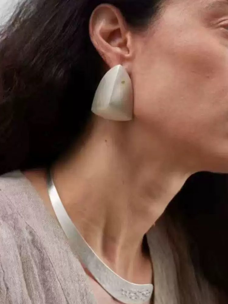Brushed Finish Oversized Hoop Earrings – Gold Plated Statement Earrings