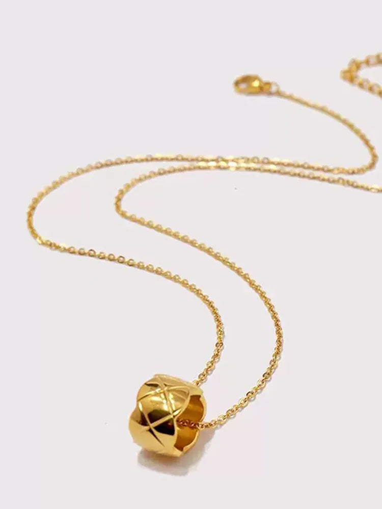 CC Old money Necklace Stainless Steel Gold Silver Fashion Luxurious Woven Texture