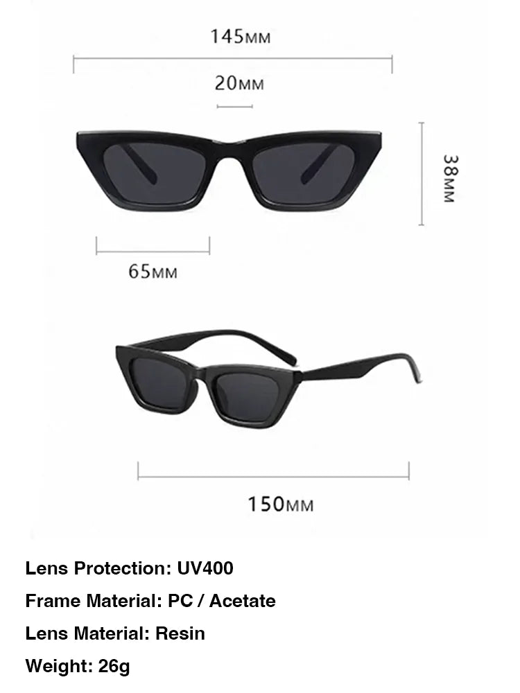 Cat Eye Sunglasses for Round & Square Faces UV400