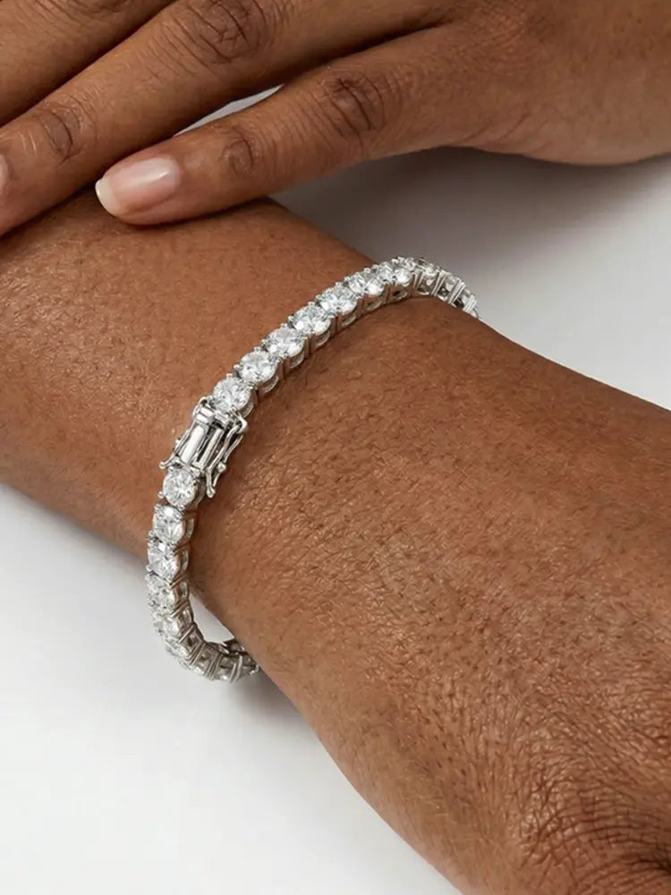 Classic CZ Tennis Chain High Quality Women Men | 18K Gold... - view 2
