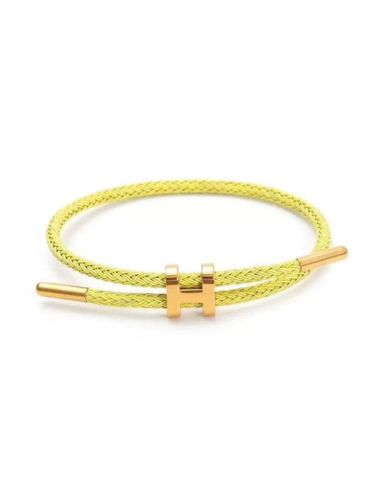 Colorful Nylon Rope Braided Bracelet with Stainless Steel Accent