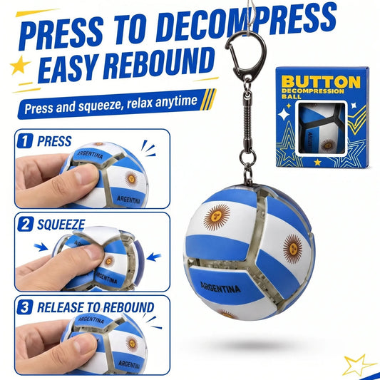 Creative assembled football-shaped toy, international competition stress-relief gadget, keychain integrated pendant football