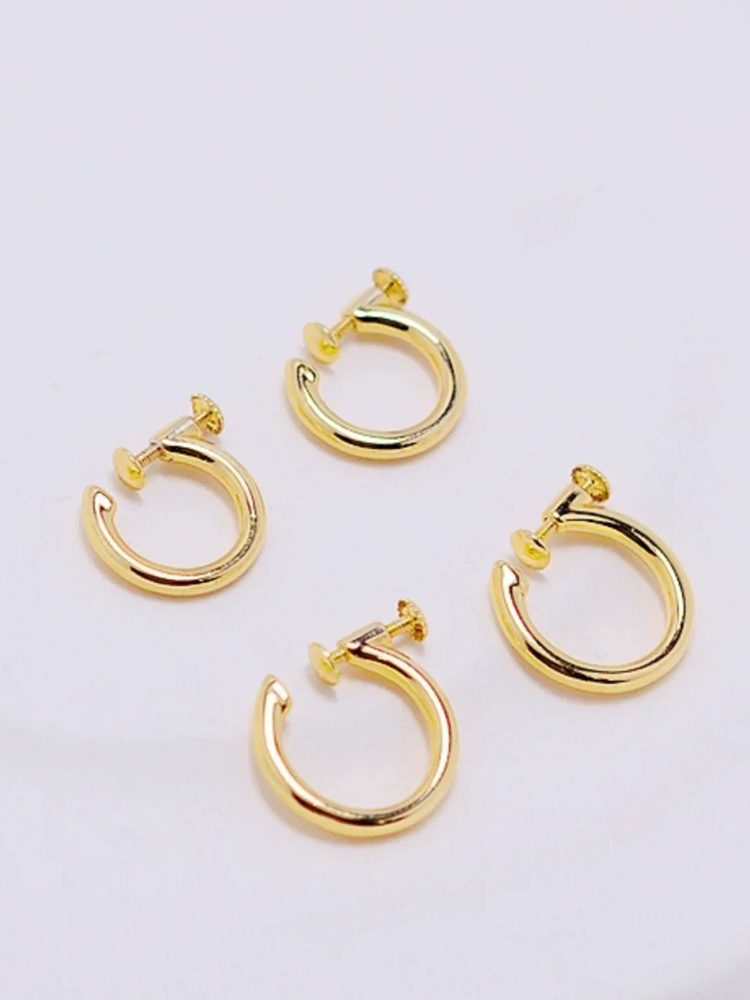 Daily Essential Mini Hoop Clip-On Earrings Screw Back Clip-On Earrings
