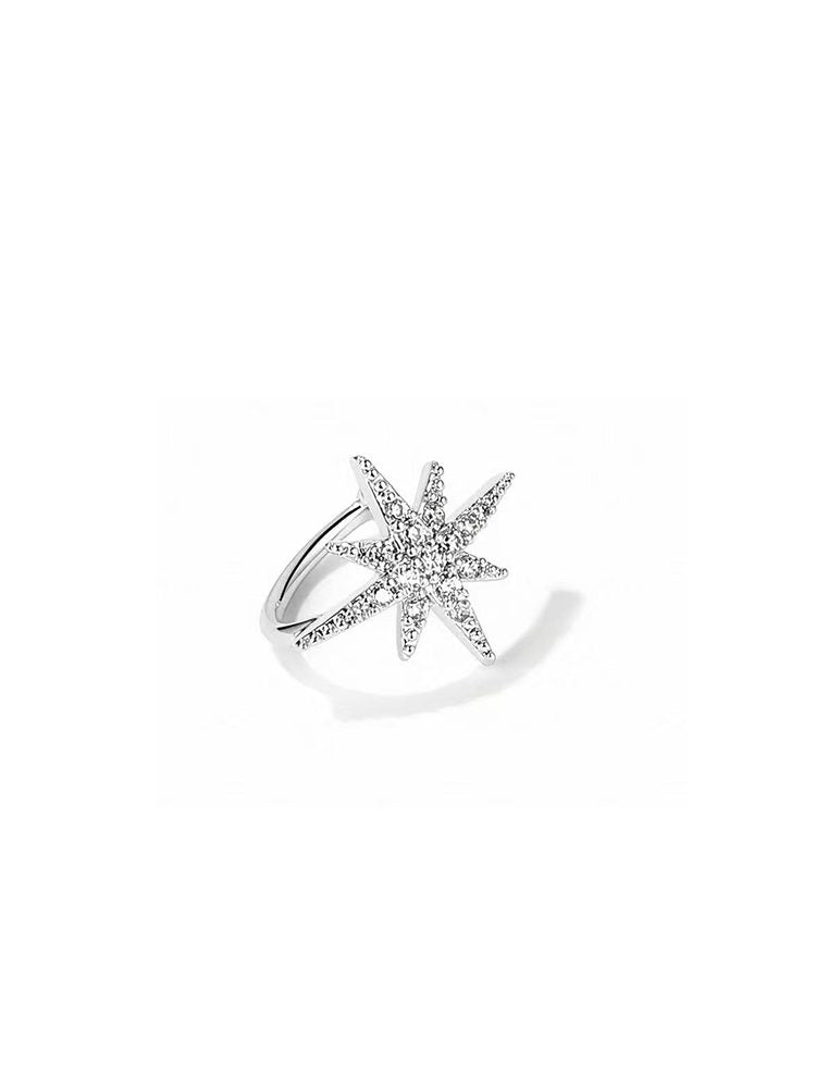 Eight-Pointed Star Clip-On Earrings (Gold & Silver) – Product Description