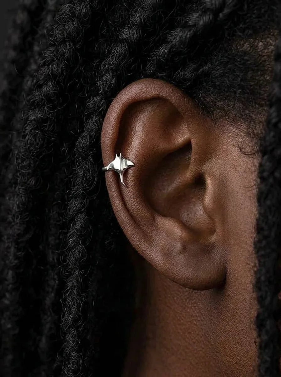 Electric Eel Stainless Steel Ear Cuff Earrings (No Piercing) Stud