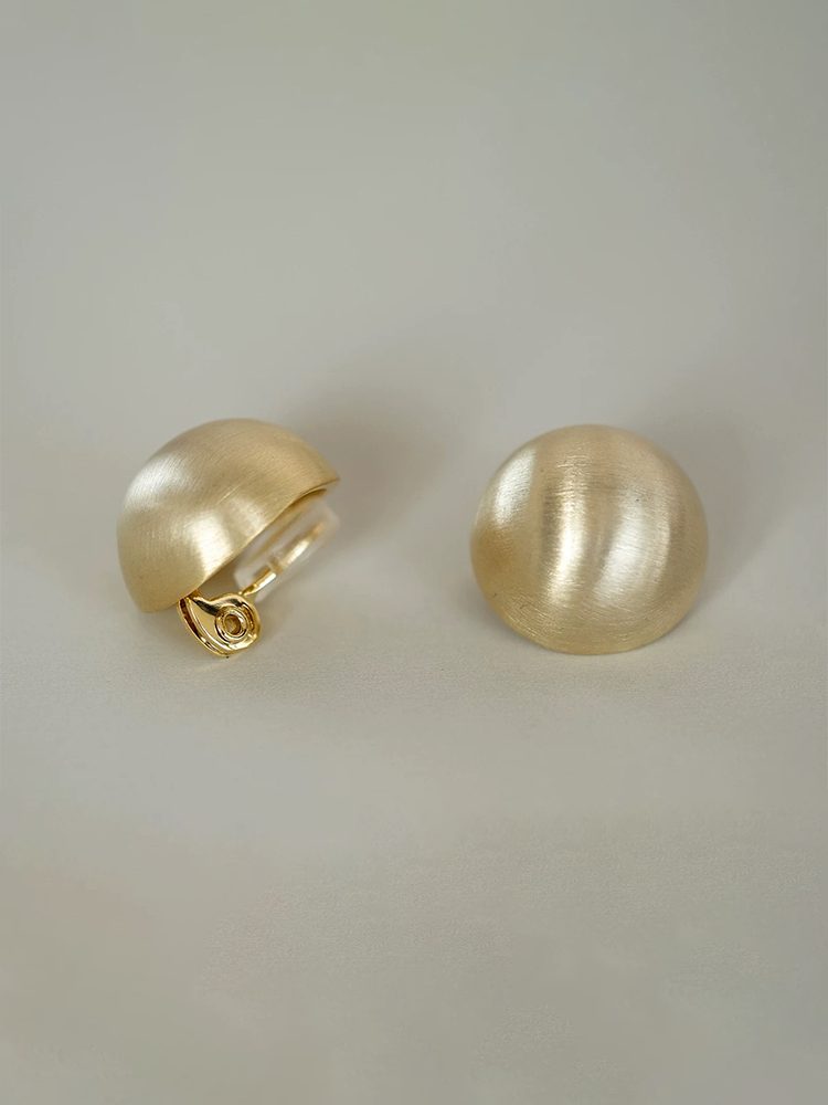 Elegant Light Bulb Glow Clip-On Earrings – Gold Plated Non-Pierced Earrings
