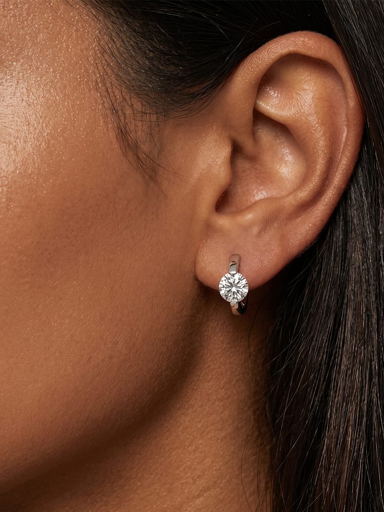 Fairies Whisper S925 Sterling Silver Moissanite Clip-On Earrings, Adjustable Non-Pierced Ear Clips, UnisexFairies Whisper S925 Sterling Silver Moissanite Clip-On Earrings, Adjustable Non-Pierced Ear Clips, Unisex