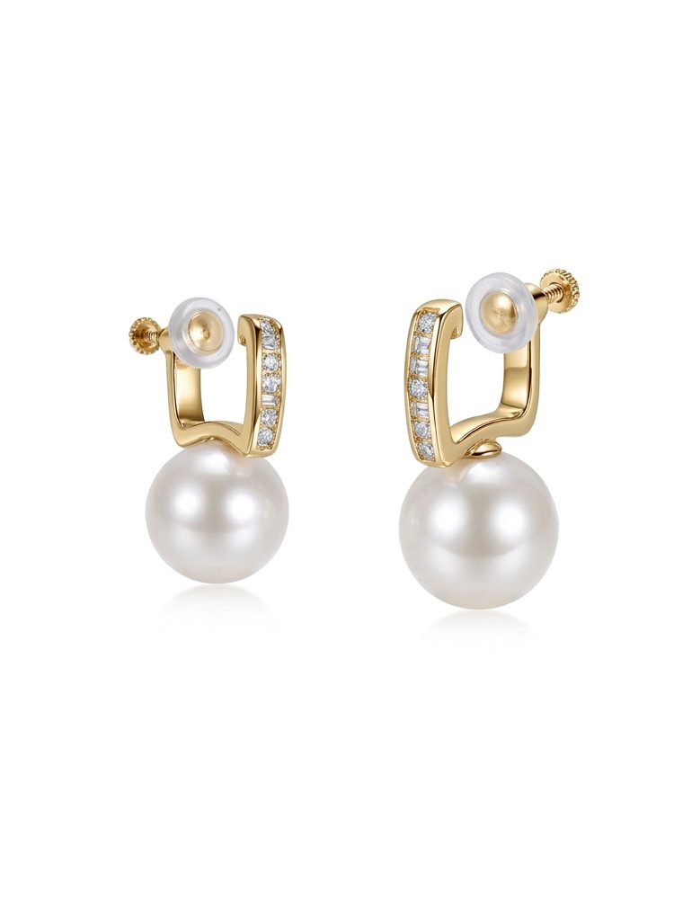 Faux Pearl Clip-On Earrings – Silver Plated Comfortable Non-Pierced Earrings Screw Back Clip-On Earrings