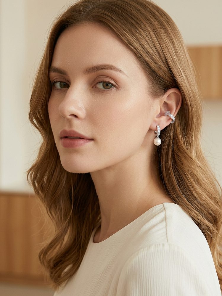 Faux Pearl Clip-On Earrings – Silver Plated Comfortable Non-Pierced Earrings Screw Back Clip-On Earrings