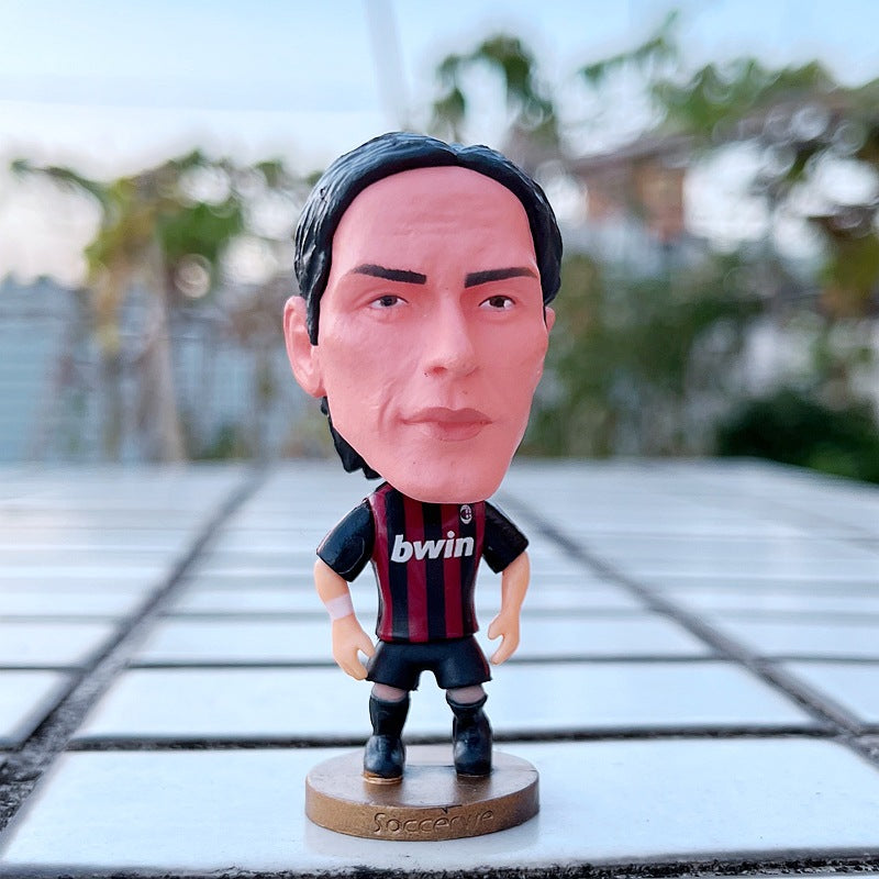 Football Star Figurine Set – Spain Argentina Brazil Soccer Player Collectible Dolls, Football Fan Gift Action Figure Model